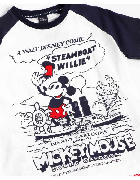 DISNEY 100 Pijama Manga Corta Steamboat Willie para Niño