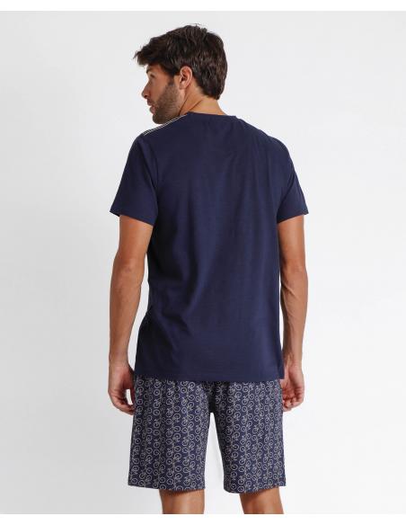 ANTONIO MIRO Pijama Manga Corta Marino Bikely para Hombre