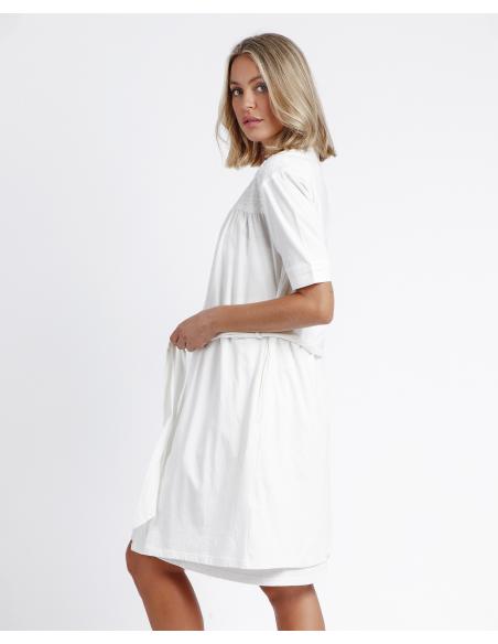 ADMAS Bata Manga Corta Plumetti Classic Ibiza para Mujer
