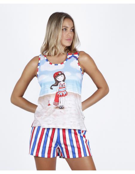 SANTORO GORJUSS Pijama Sin Mangas Beach Belle para Mujer