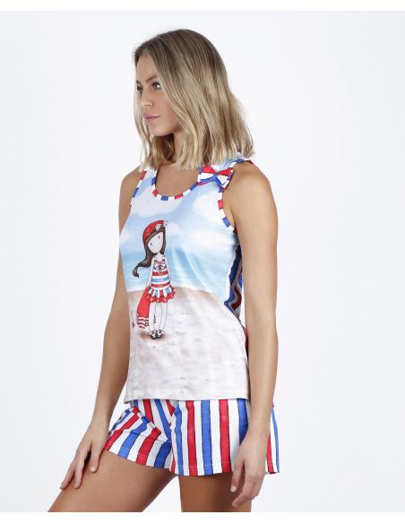 SANTORO GORJUSS Pijama Sin Mangas Beach Belle para Mujer