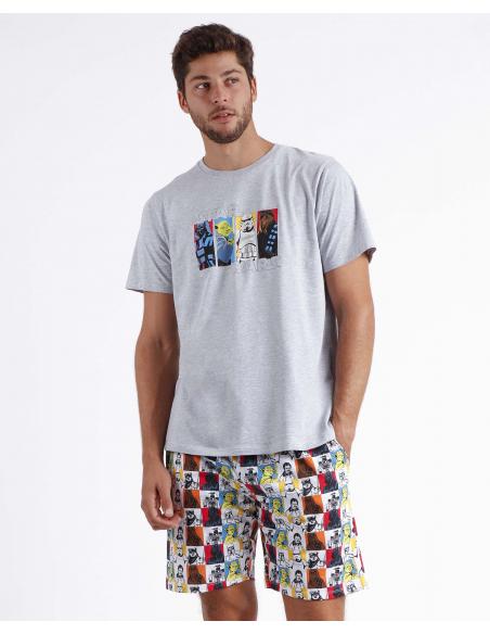 STAR WARS Pijama Manga Corta Color Comic para Hombre