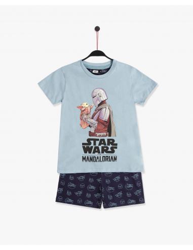 STAR WARS Pijama Manga Corta Mandalorian Baby Yoda para Niño