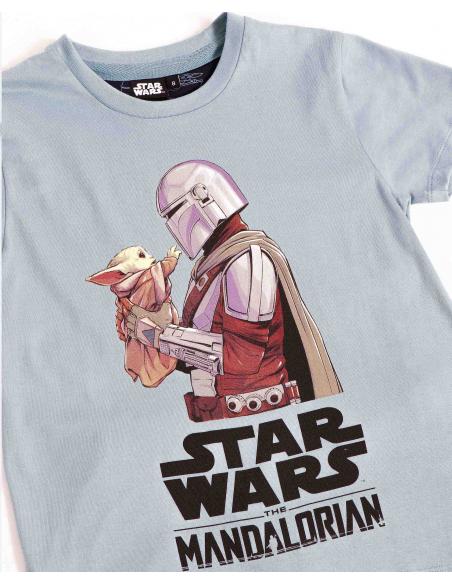 STAR WARS Pijama Manga Corta Mandalorian Baby Yoda para Niño