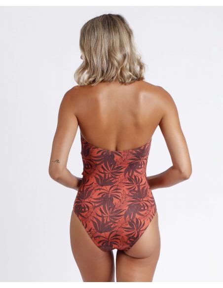 ADMAS Bañador Bandeau Sunset Palm para Mujer