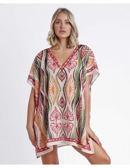 ADMAS Vestido Kaftan Hawaii para Mujer