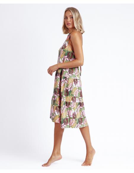 ADMAS Vestido Playa Largo Sin Mangas Hawaii para Mujer