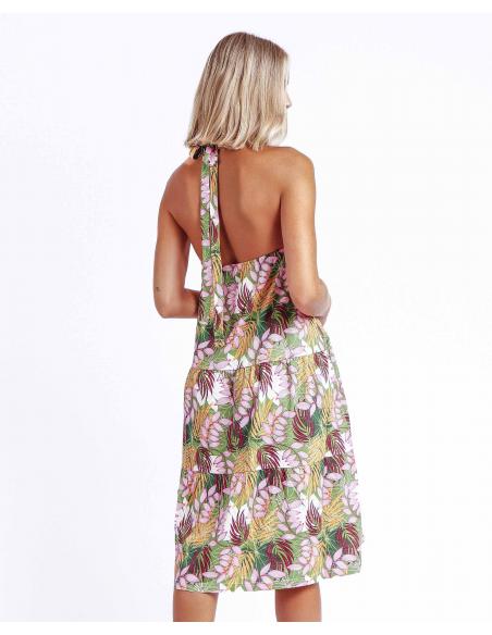 ADMAS Vestido Playa Largo Sin Mangas Hawaii para Mujer
