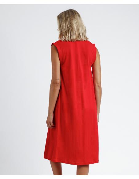 ADMAS Vestido Largo Rib Beach para Mujer