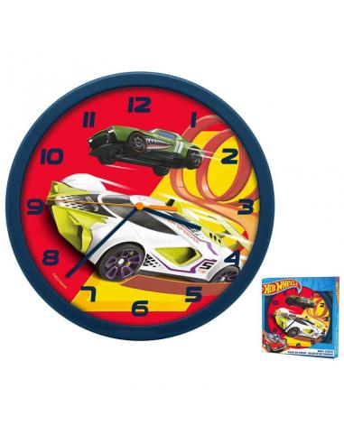 Reloj pared 25cm de Hotwheels