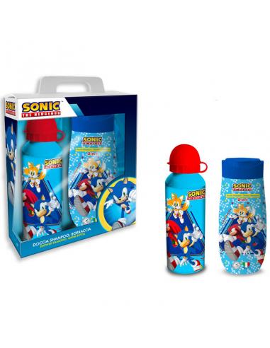 Set champú y botella cantimplora de Sonic