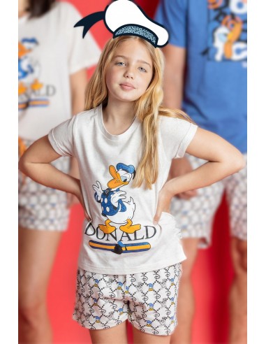 DISNEY Pijama Manga Corta Donal Fashion para Niña