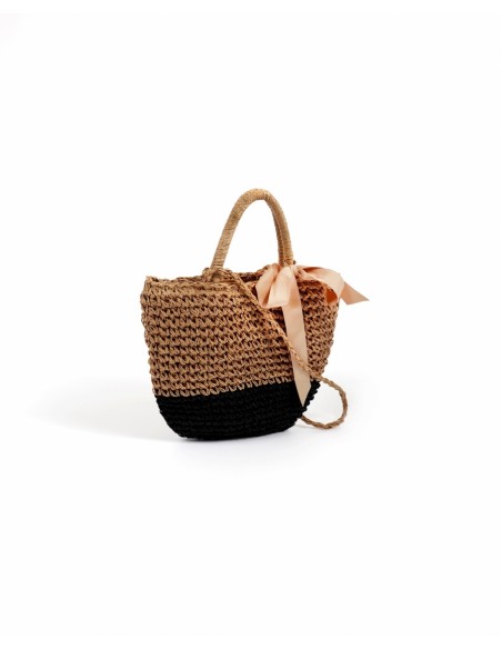 Bolso Bicolor Lazo para Mujer