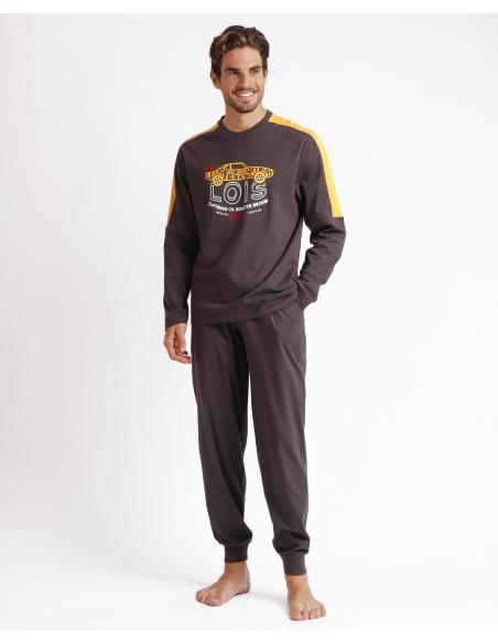 LOIS Pijama Manga Larga Bandas Speedway para Hombre