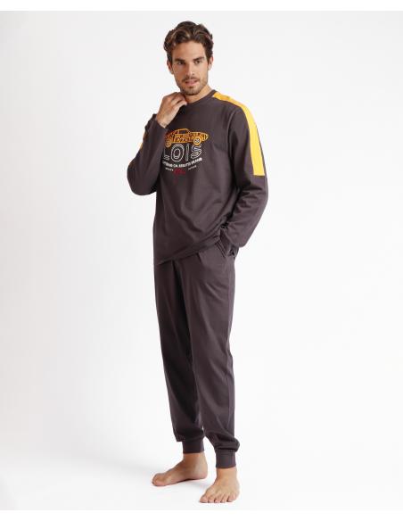 LOIS Pijama Manga Larga Bandas Speedway para Hombre