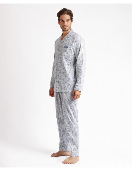 ANTONIO MIRO Pijama Abierto Manga Larga Typewriter para Hombre