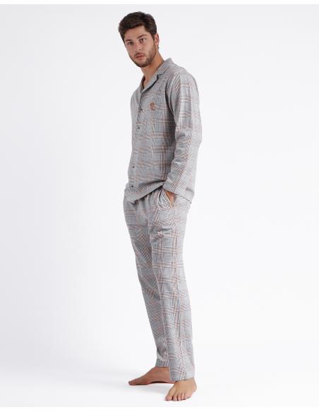 ADMAS Pijama Abierto Manga Larga Bulldog para Hombre