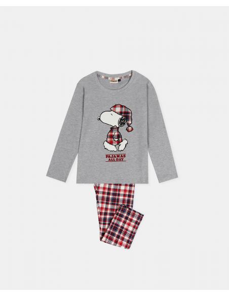 PEANUTS Pijama Manga Larga Cute Snoopy para Niña