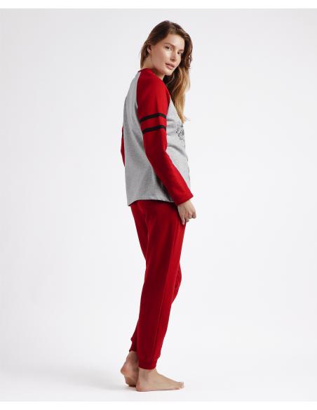 DISNEY Pijama Manga Larga Mickey Shadows para Mujer