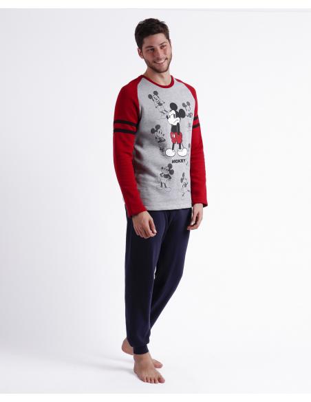 DISNEY Pijama Manga Larga Mickey Shadows para Hombre