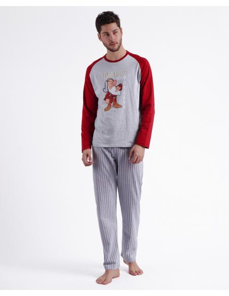 DISNEY Pijama Manga Larga Grumpy Monday para Hombre