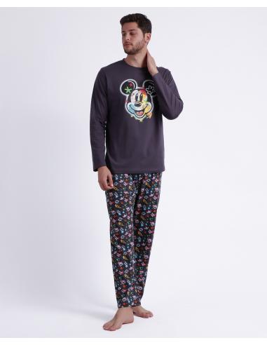 DISNEY Pijama Manga Larga Steet Graffiti para Hombre