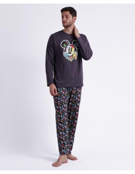 DISNEY Pijama Manga Larga Steet Graffiti para Hombre