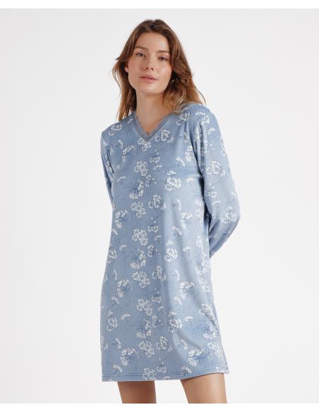ADMAS GARDEN Camisola Manga Larga White Flowers para Mujer