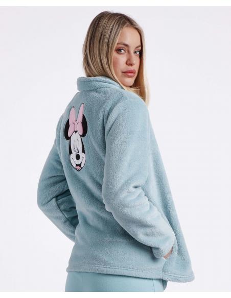 DISNEY Bata Manga Larga Calentita All Over Minnie para Mujer