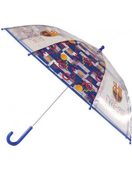 Paraguas infantil manual transparente 48cm de FC Barcelona