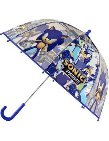 Paraguas infantil manual transparente burbuja 48cm de Sonic