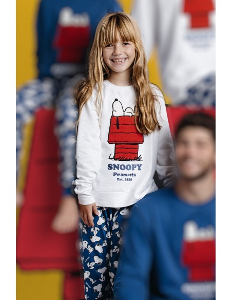 PEANUTS Pijama Manga Larga Snoopy Home para Niña