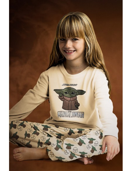 STAR WARS Pijama Manga Larga Cute Baby Yoda para Niña