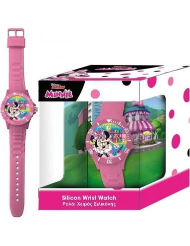 Reloj pulsera analógico con caja de Minnie Mouse