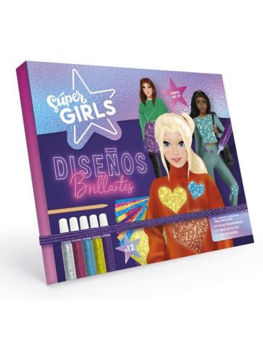 Imagiland, Libro con diseños brillantes de Super Girls