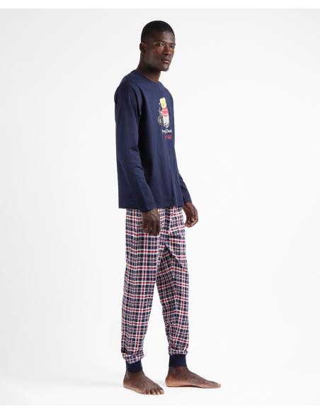 ADMAS Pijama Manga Larga Bear para Hombre
