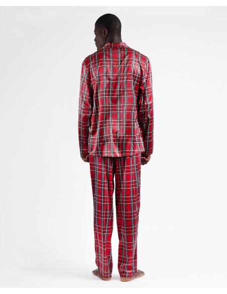 ADMAS CLASSIC Pijama Manga Larga Abierto Scottish Fashion para Hombre