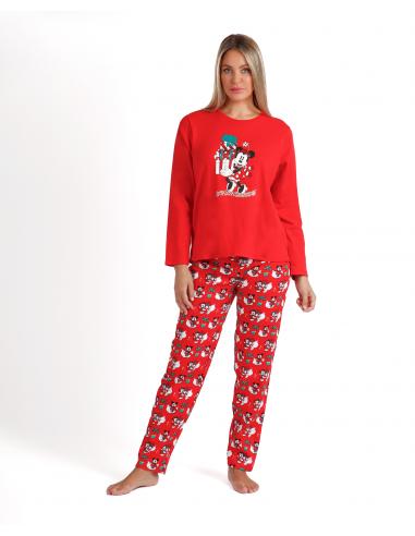 DISNEY Pijama Manga Larga Holidays para Mujer