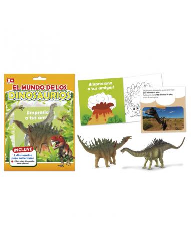 Libro cuento colorear &#39;el mundo de os dinosaurios&#39; orange