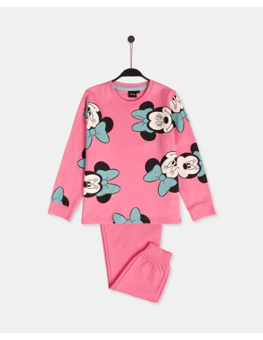 DISNEY Pijama Manga Larga All Over Minnie para Niña