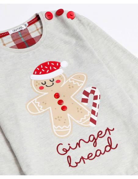 ADMAS Pijama Manga Larga Gingerbread para Niña