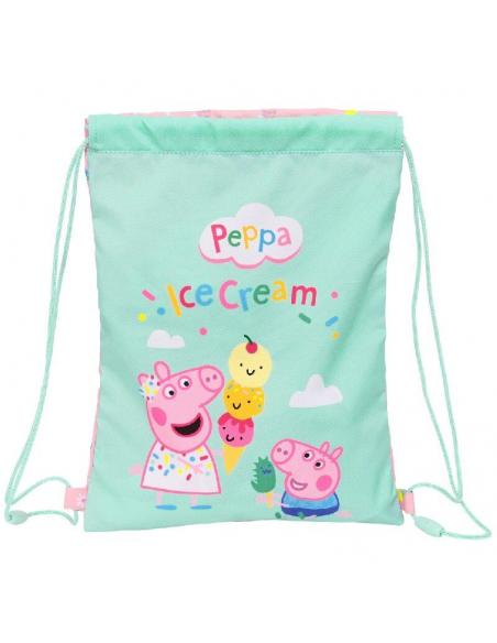 Bolsa saco cordones plano junior  de Peppa Pig &#39;Ice Cream&#39;