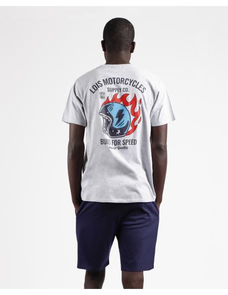 LOIS Pijama Manga Corta Motorcycle A para Hombre