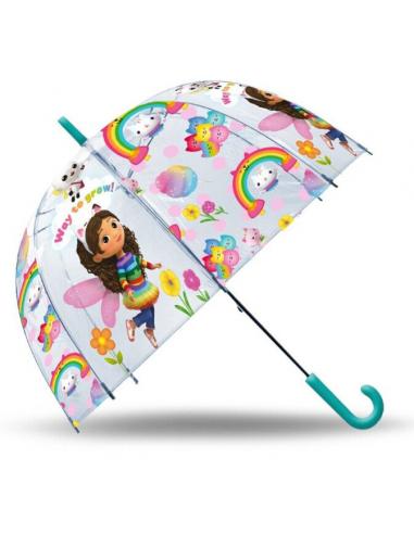 Paraguas transparente campana manual 46cm de Gabby's Dollhouse