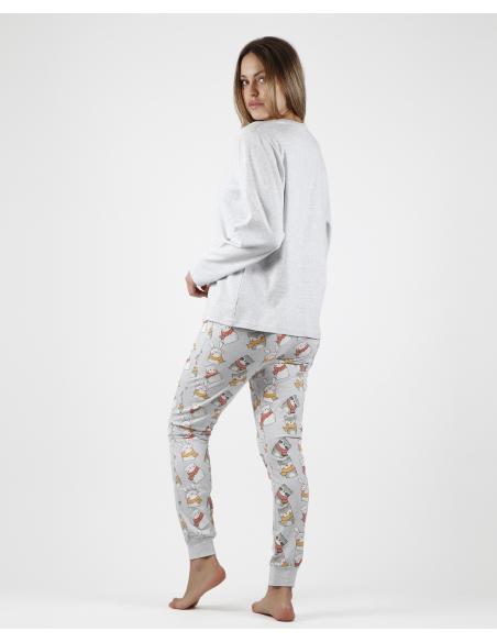 ADMAS Pijama Manga Larga Hello Winter para Mujer