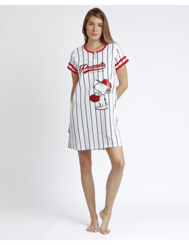 PEANUTS Camisola Manga Corta Snoopy Strike para Mujer