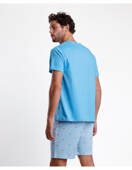 PEANUTS Pijama Manga Corta Worry Less para Hombre