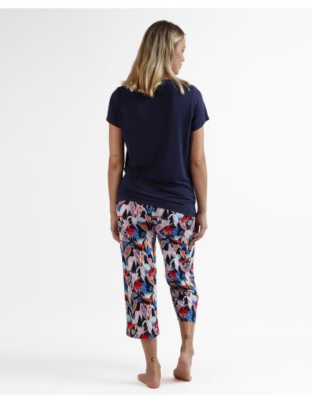 ADMAS GARDEN Pijama Manga Corta Feathers para Mujer