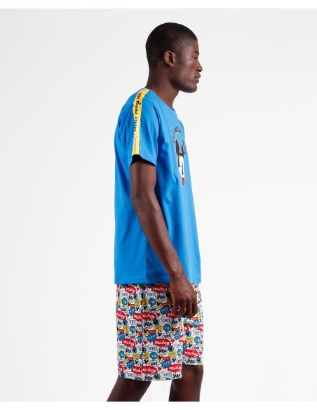 DISNEY Pijama Manga Corta Hey Mickey para Hombre