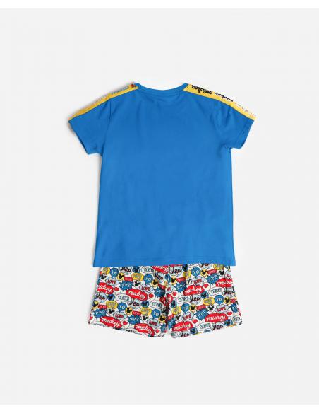 DISNEY Pijama Manga Corta Hey Mickey para Niño